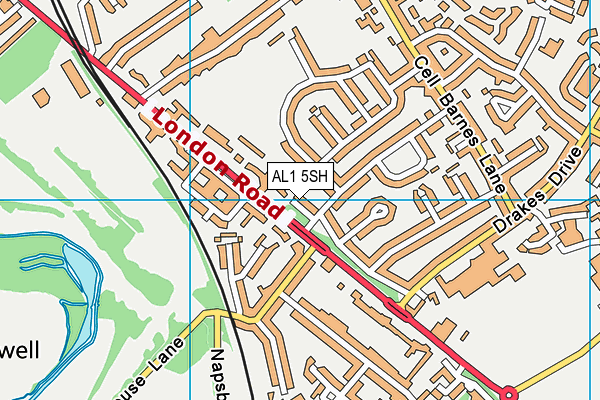 AL1 5SH map - OS VectorMap District (Ordnance Survey)