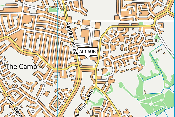 AL1 5UB map - OS VectorMap District (Ordnance Survey) AL1 5UB map - OS VectorMap District (Ordnance Survey)