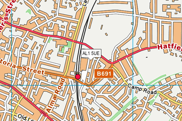 AL1 5UE map - OS VectorMap District (Ordnance Survey) AL1 5UE map - OS VectorMap District (Ordnance Survey)