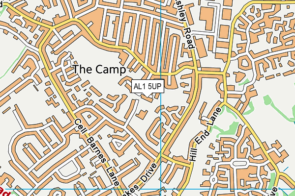 AL1 5UP map - OS VectorMap District (Ordnance Survey) AL1 5UP map - OS VectorMap District (Ordnance Survey)