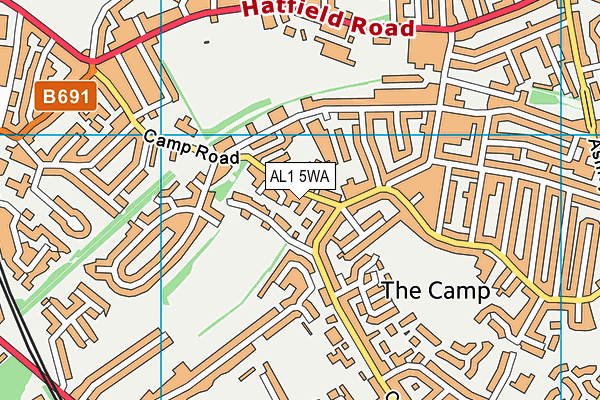 AL1 5WA map - OS VectorMap District (Ordnance Survey) AL1 5WA map - OS VectorMap District (Ordnance Survey)