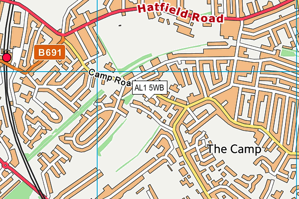AL1 5WB map - OS VectorMap District (Ordnance Survey) AL1 5WB map - OS VectorMap District (Ordnance Survey)