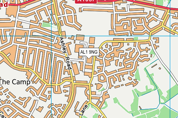 AL1 9NG map - OS VectorMap District (Ordnance Survey) AL1 9NG map - OS VectorMap District (Ordnance Survey)