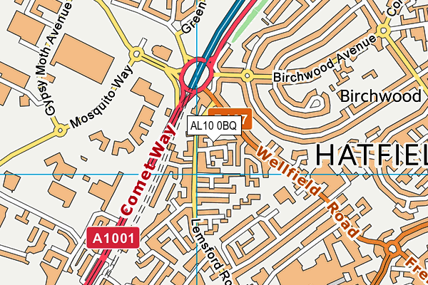 AL10 0BQ map - OS VectorMap District (Ordnance Survey) AL10 0BQ map - OS VectorMap District (Ordnance Survey)
