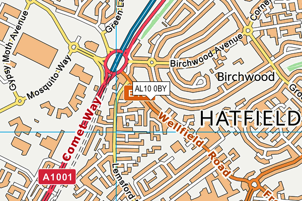 AL10 0BY map - OS VectorMap District (Ordnance Survey) AL10 0BY map - OS VectorMap District (Ordnance Survey)