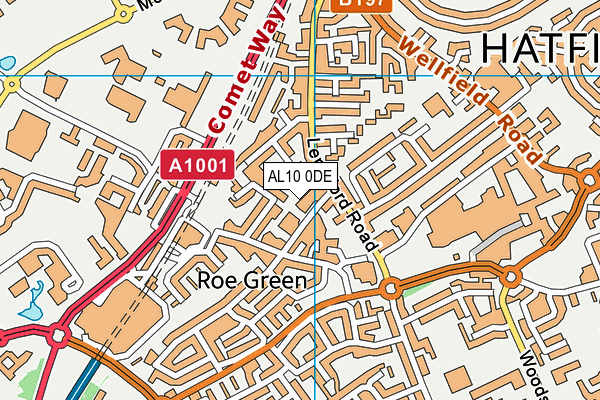 AL10 0DE map - OS VectorMap District (Ordnance Survey) AL10 0DE map - OS VectorMap District (Ordnance Survey)