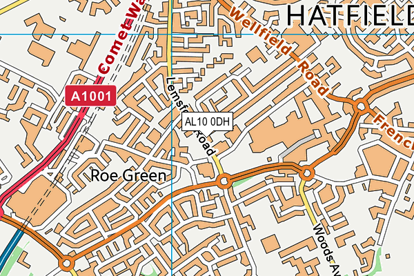 AL10 0DH map - OS VectorMap District (Ordnance Survey) AL10 0DH map - OS VectorMap District (Ordnance Survey)