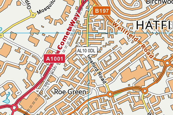 AL10 0DL map - OS VectorMap District (Ordnance Survey) AL10 0DL map - OS VectorMap District (Ordnance Survey)