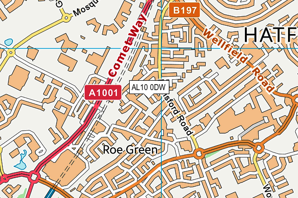 AL10 0DW map - OS VectorMap District (Ordnance Survey) AL10 0DW map - OS VectorMap District (Ordnance Survey)