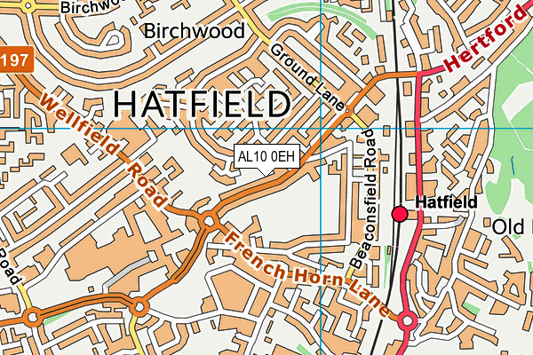 AL10 0EH map - OS VectorMap District (Ordnance Survey) AL10 0EH map - OS VectorMap District (Ordnance Survey)