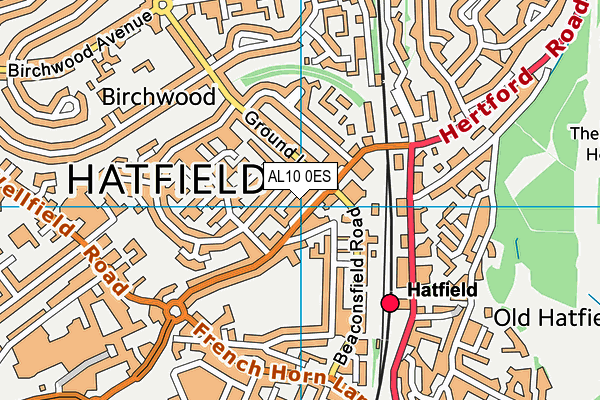 AL10 0ES map - OS VectorMap District (Ordnance Survey) AL10 0ES map - OS VectorMap District (Ordnance Survey)
