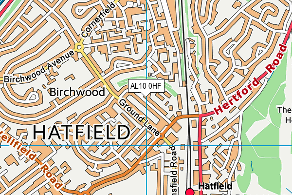 AL10 0HF map - OS VectorMap District (Ordnance Survey) AL10 0HF map - OS VectorMap District (Ordnance Survey)