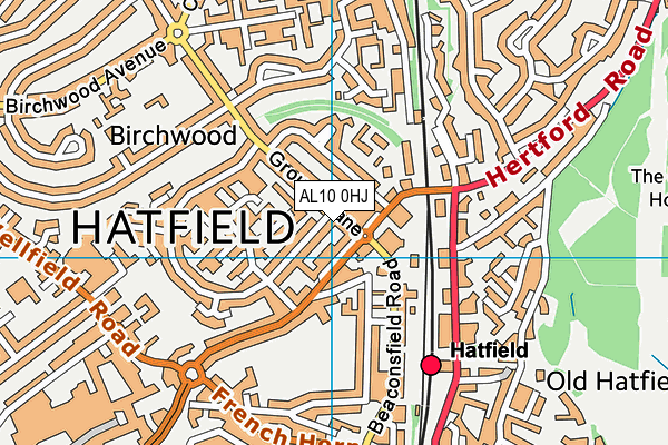 AL10 0HJ map - OS VectorMap District (Ordnance Survey) AL10 0HJ map - OS VectorMap District (Ordnance Survey)