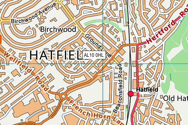 AL10 0HL map - OS VectorMap District (Ordnance Survey) AL10 0HL map - OS VectorMap District (Ordnance Survey)