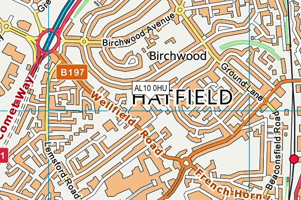 AL10 0HU map - OS VectorMap District (Ordnance Survey) AL10 0HU map - OS VectorMap District (Ordnance Survey)