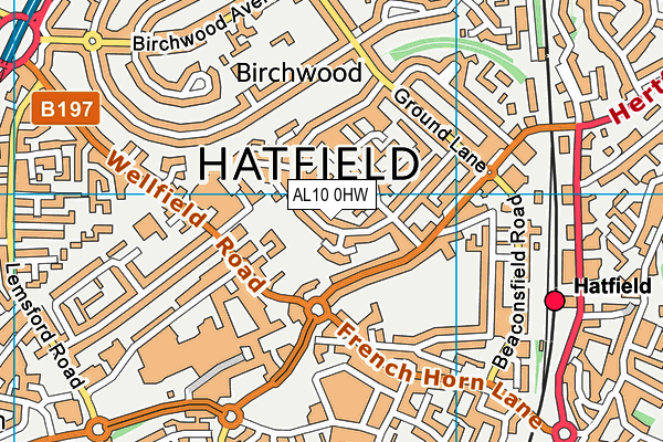 AL10 0HW map - OS VectorMap District (Ordnance Survey) AL10 0HW map - OS VectorMap District (Ordnance Survey)