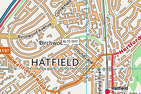AL10 0HY map - OS VectorMap District (Ordnance Survey) AL10 0HY map - OS VectorMap District (Ordnance Survey)