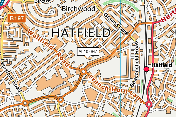 AL10 0HZ map - OS VectorMap District (Ordnance Survey) AL10 0HZ map - OS VectorMap District (Ordnance Survey)