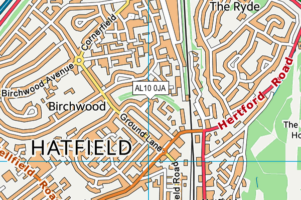 AL10 0JA map - OS VectorMap District (Ordnance Survey) AL10 0JA map - OS VectorMap District (Ordnance Survey)