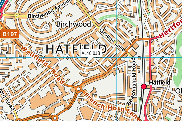 AL10 0JB map - OS VectorMap District (Ordnance Survey) AL10 0JB map - OS VectorMap District (Ordnance Survey)