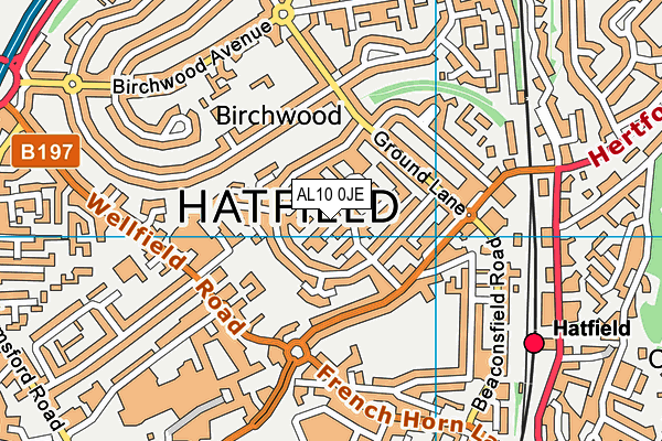AL10 0JE map - OS VectorMap District (Ordnance Survey) AL10 0JE map - OS VectorMap District (Ordnance Survey)