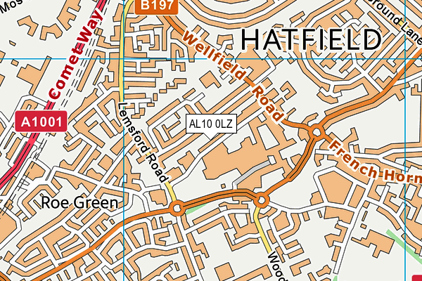 AL10 0LZ map - OS VectorMap District (Ordnance Survey) AL10 0LZ map - OS VectorMap District (Ordnance Survey)