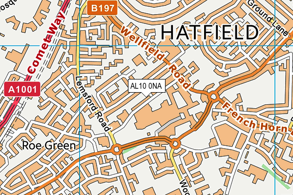 AL10 0NA map - OS VectorMap District (Ordnance Survey) AL10 0NA map - OS VectorMap District (Ordnance Survey)