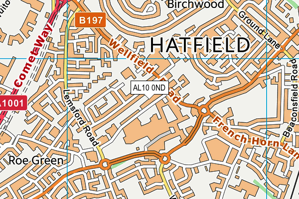 AL10 0ND map - OS VectorMap District (Ordnance Survey) AL10 0ND map - OS VectorMap District (Ordnance Survey)