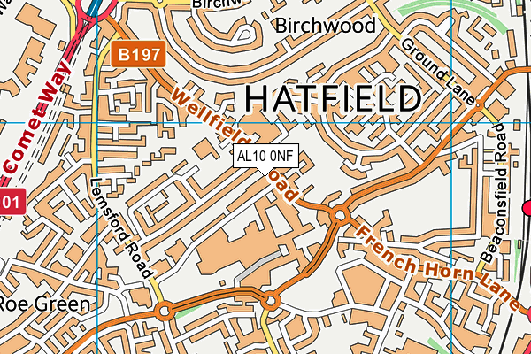 AL10 0NF map - OS VectorMap District (Ordnance Survey) AL10 0NF map - OS VectorMap District (Ordnance Survey)