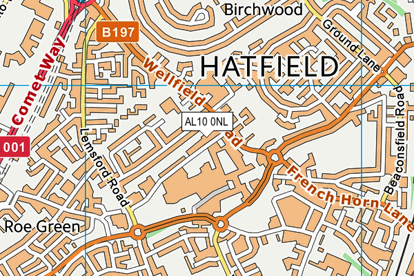 AL10 0NL map - OS VectorMap District (Ordnance Survey) AL10 0NL map - OS VectorMap District (Ordnance Survey)