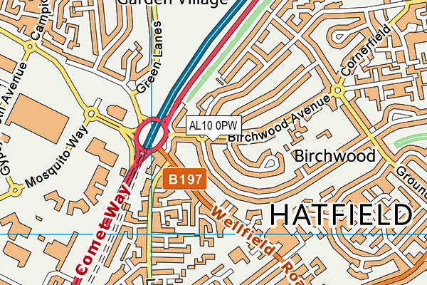 AL10 0PW map - OS VectorMap District (Ordnance Survey) AL10 0PW map - OS VectorMap District (Ordnance Survey)