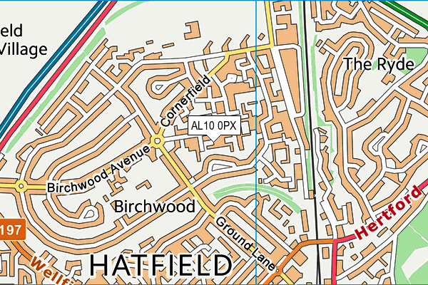 AL10 0PX map - OS VectorMap District (Ordnance Survey) AL10 0PX map - OS VectorMap District (Ordnance Survey)