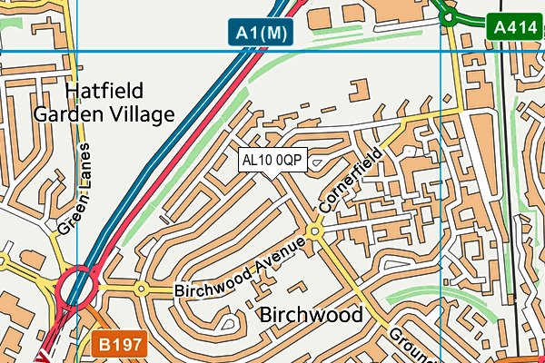 AL10 0QP map - OS VectorMap District (Ordnance Survey) AL10 0QP map - OS VectorMap District (Ordnance Survey)