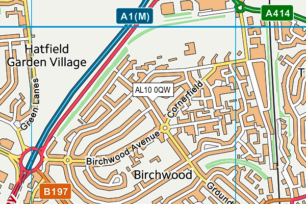 AL10 0QW map - OS VectorMap District (Ordnance Survey) AL10 0QW map - OS VectorMap District (Ordnance Survey)