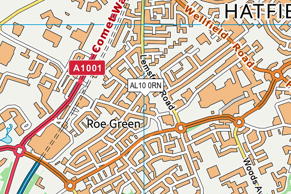 AL10 0RN map - OS VectorMap District (Ordnance Survey) AL10 0RN map - OS VectorMap District (Ordnance Survey)