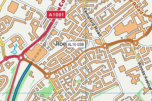 AL10 0SB map - OS VectorMap District (Ordnance Survey) AL10 0SB map - OS VectorMap District (Ordnance Survey)