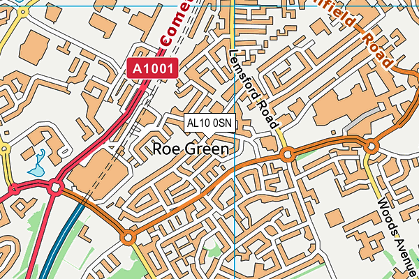 AL10 0SN map - OS VectorMap District (Ordnance Survey) AL10 0SN map - OS VectorMap District (Ordnance Survey)