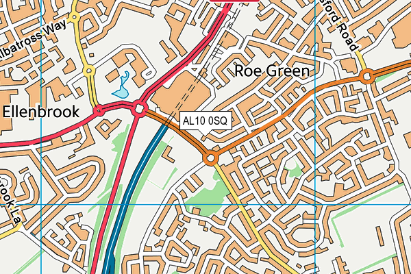 AL10 0SQ map - OS VectorMap District (Ordnance Survey) AL10 0SQ map - OS VectorMap District (Ordnance Survey)