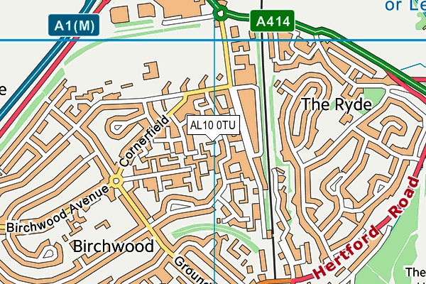 AL10 0TU map - OS VectorMap District (Ordnance Survey) AL10 0TU map - OS VectorMap District (Ordnance Survey)