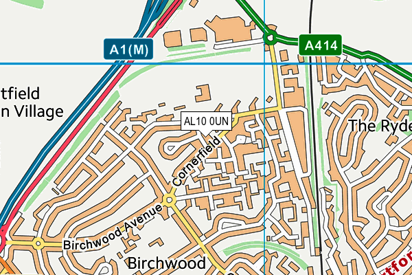 AL10 0UN map - OS VectorMap District (Ordnance Survey) AL10 0UN map - OS VectorMap District (Ordnance Survey)