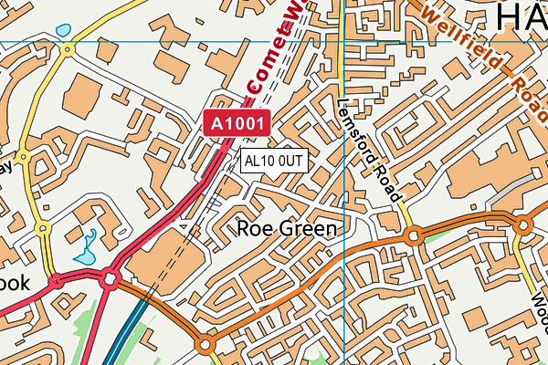 AL10 0UT map - OS VectorMap District (Ordnance Survey) AL10 0UT map - OS VectorMap District (Ordnance Survey)