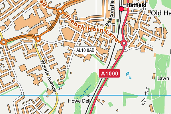 AL10 8AB map - OS VectorMap District (Ordnance Survey) AL10 8AB map - OS VectorMap District (Ordnance Survey)