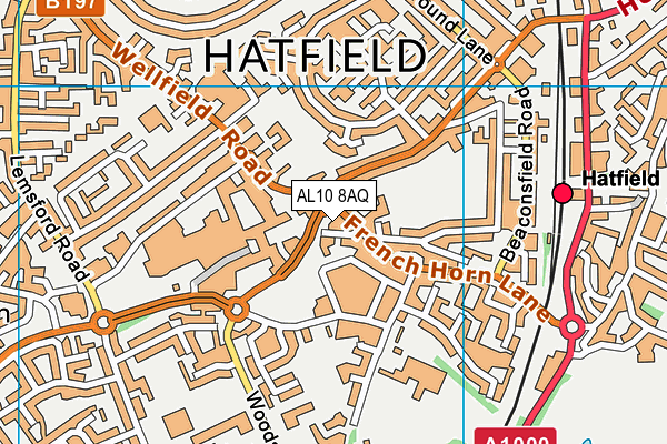 AL10 8AQ map - OS VectorMap District (Ordnance Survey) AL10 8AQ map - OS VectorMap District (Ordnance Survey)