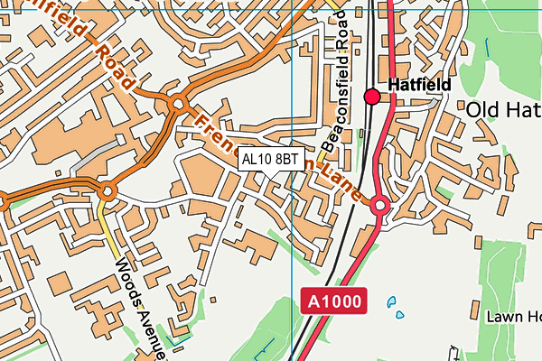 AL10 8BT map - OS VectorMap District (Ordnance Survey) AL10 8BT map - OS VectorMap District (Ordnance Survey)