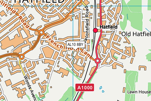 AL10 8BY map - OS VectorMap District (Ordnance Survey) AL10 8BY map - OS VectorMap District (Ordnance Survey)