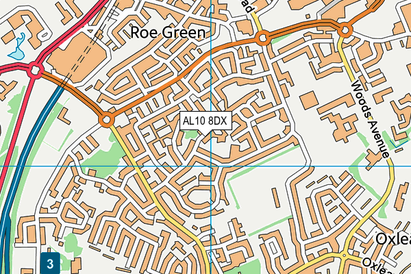 AL10 8DX map - OS VectorMap District (Ordnance Survey) AL10 8DX map - OS VectorMap District (Ordnance Survey)