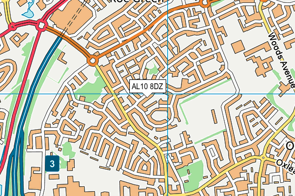 AL10 8DZ map - OS VectorMap District (Ordnance Survey) AL10 8DZ map - OS VectorMap District (Ordnance Survey)
