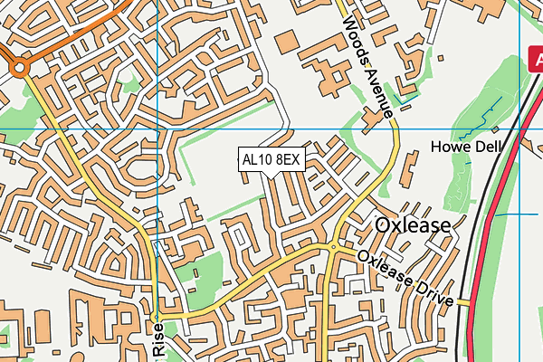AL10 8EX map - OS VectorMap District (Ordnance Survey) AL10 8EX map - OS VectorMap District (Ordnance Survey)