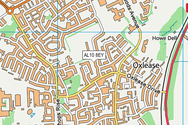 AL10 8EY map - OS VectorMap District (Ordnance Survey) AL10 8EY map - OS VectorMap District (Ordnance Survey)