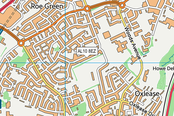 AL10 8EZ map - OS VectorMap District (Ordnance Survey) AL10 8EZ map - OS VectorMap District (Ordnance Survey)
